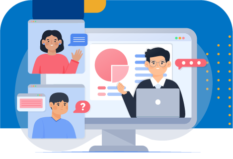 Sessione formativa online con risorse e webinar educativi